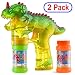 Prextex 2-Pack Dinosaur Bubble Gun Shooter Light Up Bubbles Blower with LED Flashing Lights and Sounds Dinosaur Toys for Kids, Toys Boys and Girls primary