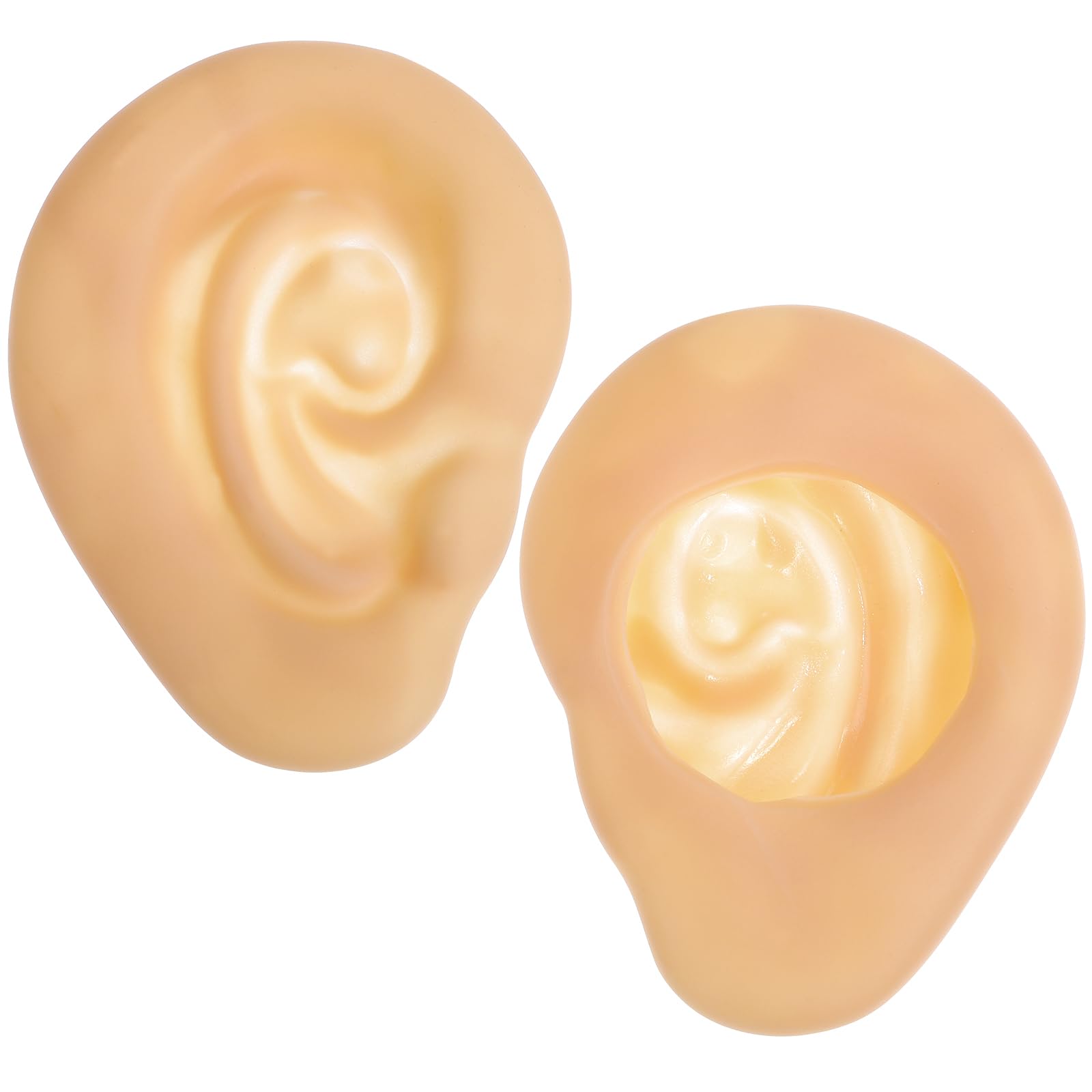 MAGICLULU Halloween Fake Ears Costume Accessory Round Ear Props for Party Masquerade Cosplay Decoration 4.7X3.5 Inch