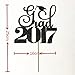Rainlemon 2017 Graduation Party Glitter Black Congrats Grad Cake Topper