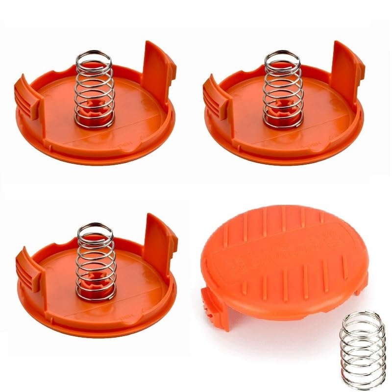 SopimusZ Pack of 4 Spool Caps Springs Replacement Parts Accessories Spool Cover Trimmer Thread Spool Replacement Spool Cap for Grass Trimmer for AFS Trimmer Spool ool ABS Material Compatible with