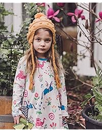 Fiream - Vestidos de manga larga de algodón para niñas