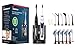 PURSONIC S522 Dual Handle Ultra High Powered Sonic Electric Toothbrush with Dock Charger, 12 Brush Heads & More! (Black and White)