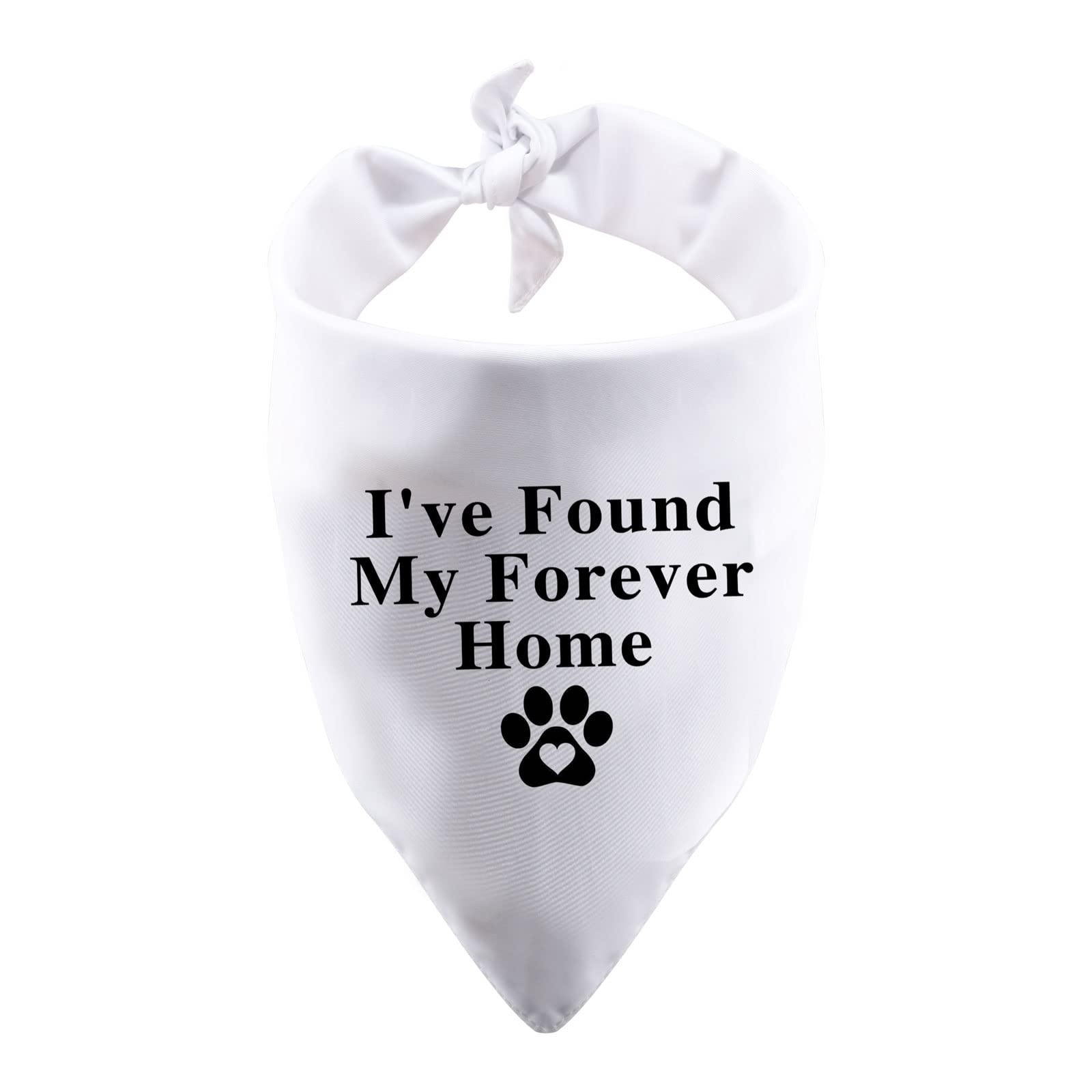 1 Piece I've Found My Forever Home Dog Bandana Dog Adoption Bandanna New Puppy Bandana (Forever Home white)