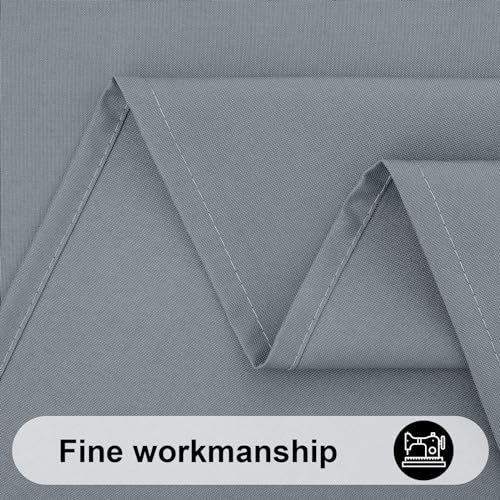 smiry Table Cloth Wipe Clean Rectangular 140x200 cm, Wipeable Water Resistant Polyester Tablecloth, Washable Fabric 6 to 8 Seater Dining Table Cover for Kitchen Indoor Outdoor, Grey