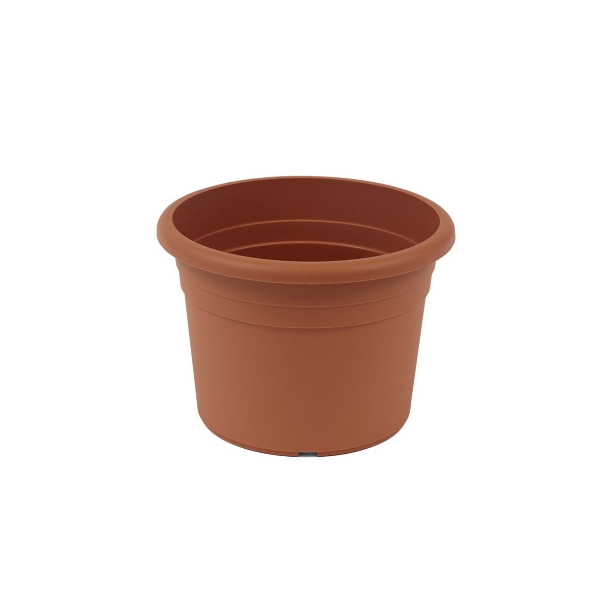Greemotion Small Garden Pot Fiona - 15 cm Round Plastic Flower Pot - Terracotta Planter for Indoor and Outdoor Use