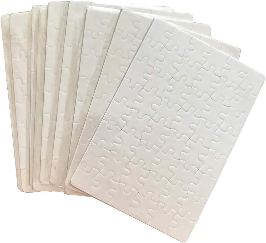 ZBMZB Jigsaw Puzzle 10pc A5 Sublimation Puzzle Blank for Heat Press Machine 48 Puzzles per Piece