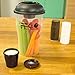 1 Portable Container Leak-Proof Vivid Color Salad Mix Shaker Bottle 32oz w/Dressing Cup & Fork for Lunch to Go/Compact & Travel Friendly