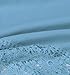 PHOTNO Fashion lace chiffon blouse long sleeve shirt women loose cotton tops t shirts S-XXXXXL (XXXL, Light blue)