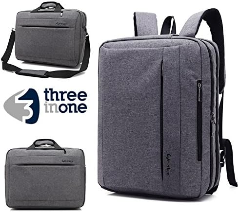 Business Laptop Messenger Bag 17-17.3 Inch/Grey Nylon Multi-compartment Briefcase/Computers Backpack Hand Shoulder Bag Tablet Case/for Men student/Fits up Office College Travel Casual