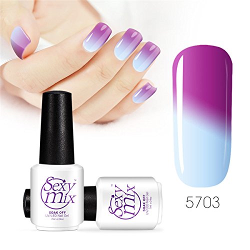 Sexy Mix Soak Off UV LED Nail Gel Polish Temperature Color Change Soak Off UV LED Gel DIY Varnish Nails Art 5703 Sexy Mix Soak Off UV LED Nail Gel Polish Temperature Color Change Soak Off UV LED Gel DIY Varnish Nails Art 5703