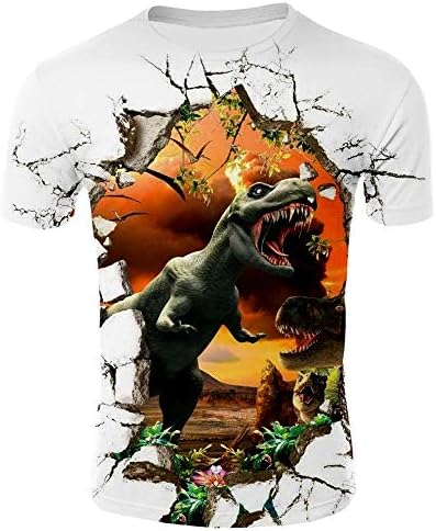 XJXTX 3Dtee T-Shirt Crew Neck Short Sleeved Unisex Shirt Top Jurassic World