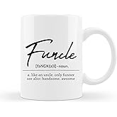 QUICQOD Funcle Definition Coffee Mug,Uncle Gifts from Niece Nephew,Uncle Gifts for Men,Best Uncle Ever Gift Ideas,Father's Day Birthday Mug Gifts for Uncle,11 Oz
