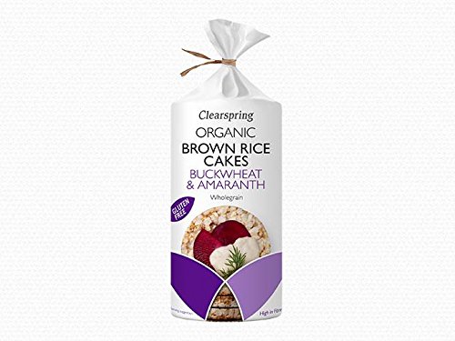 Clearspring Organic Brown Rice Cakes Buckwheat & Amaranth 120g (Pack of 6)