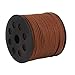 GoFriend 100 Yards Suede Cord Lace Faux Leather Cord Jewelry Making Beading Craft Thread String--3mm Width(Coffee 1 roll)