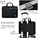 BRINCH(TM 17.3 inch New Soft Nylon Waterproof Laptop Computer Case Cover Sleeve Shoulder Strap Bag with Side Pockets Handles and Detachable for Laptop/Notebook/Netbook/Chromebook,Colour Black