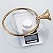 WINCASE Crystal Towel Ring, Black Hand Towel Holder, Bathroom Round Towel Hanger Racks Wall Mount (Antique Brass B)