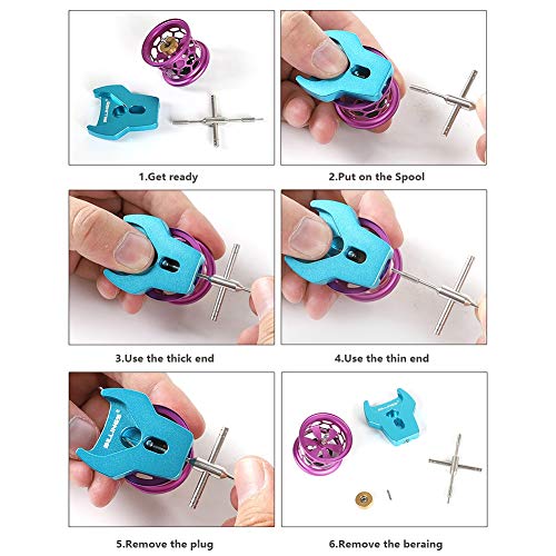 Tropfrad Wartungsset DIY Baitcast-Angelrolle Matertial-Reparatur-Kits Combo Wartungswerkzeuge Spule Demontage Gerät Pin… – Bild 8