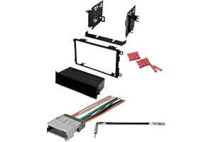 CACHÉ KIT909 Bundle with Car Stereo Installation Kit for Chevrolet Silverado 2003 – 2006 in Dash Mounting Kit, Harness, Antenna for Single or Double Din Radio Receivers (4 Item)