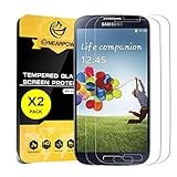 [2 Pack] Samsung Galaxy S4 Screen Protector, Nearpow [Tempered Glass] Screen Protector with [9H Hardness] [Crystal Clear] [Easy Bubble-Free Installation] [Scratch Resist]