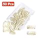 Snap Clips for Hair Extensions Weaves 50pcs U-shape Metallic Wig Clips With Silicon Rubber Small Size Ivory White
