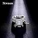 NEWBARK Gorgeous 18k White Gold Plated Band Women's Ring Sets With Princess Cut 1.25ct CZ Diamond For Wedding, Engagement, Anniversary, Party, Daily Size 5.5 / 6 / 6.5 / 8 / 9 / 10 / 11