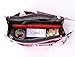 Periea Chelsy Purse Organizer Insert with Handles & 13 Pockets - 3 Sizes (Pink, Small)