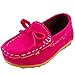 DADAWEN Girl's Boy's Suede Slip-on Loafers Casual Shoes