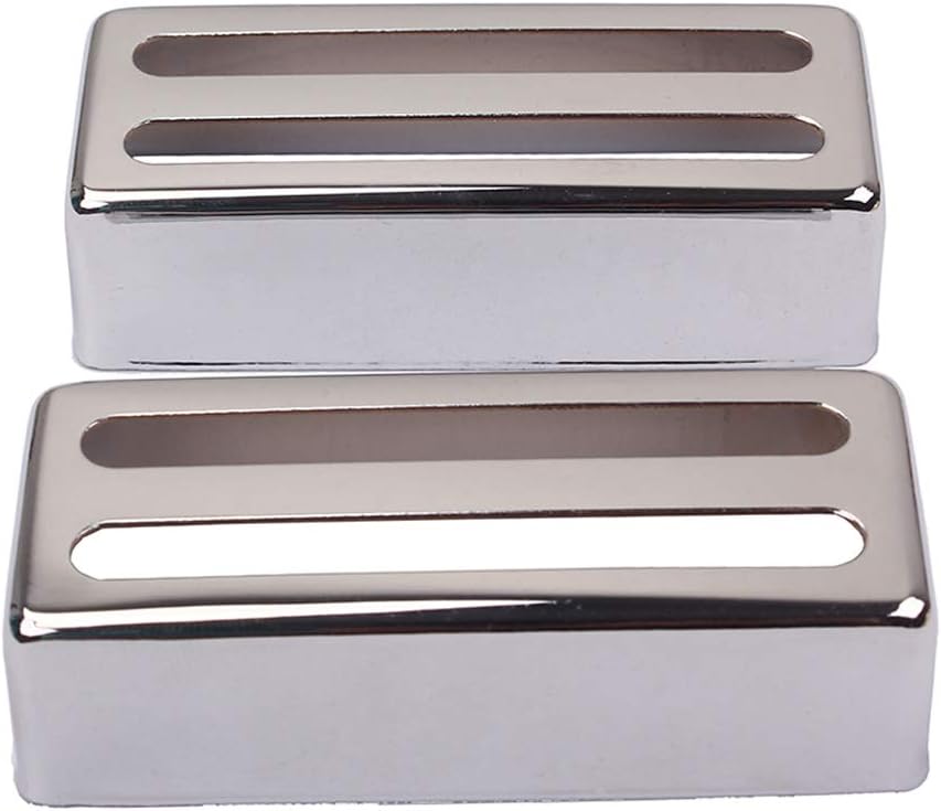 Alnicov 2 Pcs Guitar Pickup Cover Humbuckers Pickup Cover 69mmX29mm for Electric Guitar,Chrome - Image 3