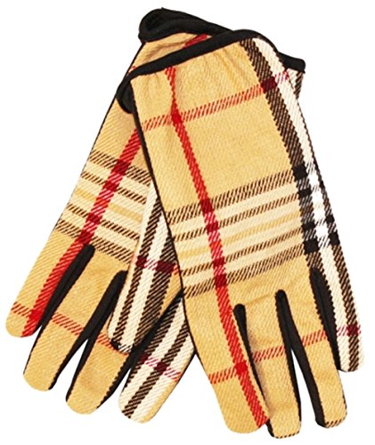Titfus Classic Cashmere Feel Winter Infinity Scarf in Rich Plaids Matching Touch Screen Gloves (Touch Screen Gloves)