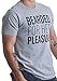 Bearded For Her Pleasure,Funny Beard, Men's Facial Hair Humor Unisex T-Shirt-(Adult,XL), Sport Grey