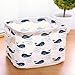Foldable Mini Square Storage, Htgtai Natural Linen & Cotton Fabric Bins Baskets Organizers for Shelves & Desks#3