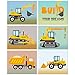 BigWig Prints Construction Trucks Kids Room Wall Decor - Set Six 8x10 Photos