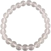 Anagha Jewels Natural Gemstone Handmade Gem Semi Precious Gemstone 8mm Round Beads Stretch Bracelet 7.5" Unisex, Energy Power Crystal Chakra Reiki Healing Elastic Bracelet