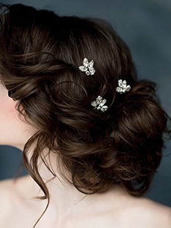 Amazon Com Yean Bridal Hair Pins Wedding Rhinestones Hair Clips
