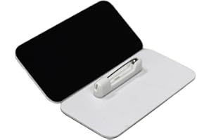 ALL QUALITY Name Tag/Badge Blanks - 10 Pack - Black 1-1/2" X 3", Round Corners, Pin