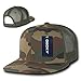 DECKY Cotton Flat Bill Trucker Cap, Woodland/Woodland/Olive