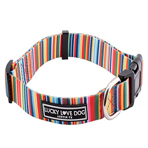 Lucky Love Dog - Adjustable Dog Collar with Easy Click Buckle for Small Ones, Durable, & Comfortable for Male & Female Dogs, Pet Collar for Puppies & Adult Dogs - Hippie, XS — image 1