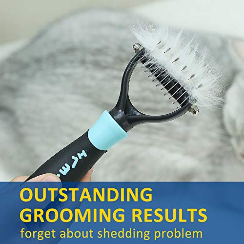 HATELI Self Cleaning Pet Slicker Brush Grooming Hair Deshedding Brush