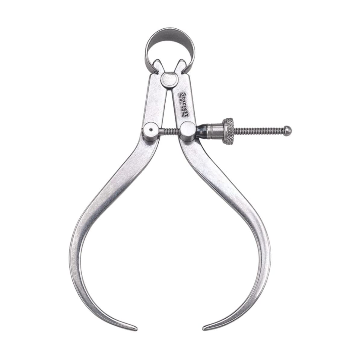 Starrett 79B-4 Spring Nut Outside Spring Calliper, Steel, Flat Leg, 0-4" Range