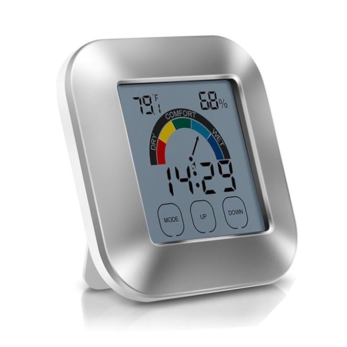 VENMO Small Digital Analog Touchscreen Thermometer Hygrometer Timer