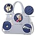 Womens Purses and Handbags Ladies Designer Satchel Tote Bag Shoulder Bags, Navyblue