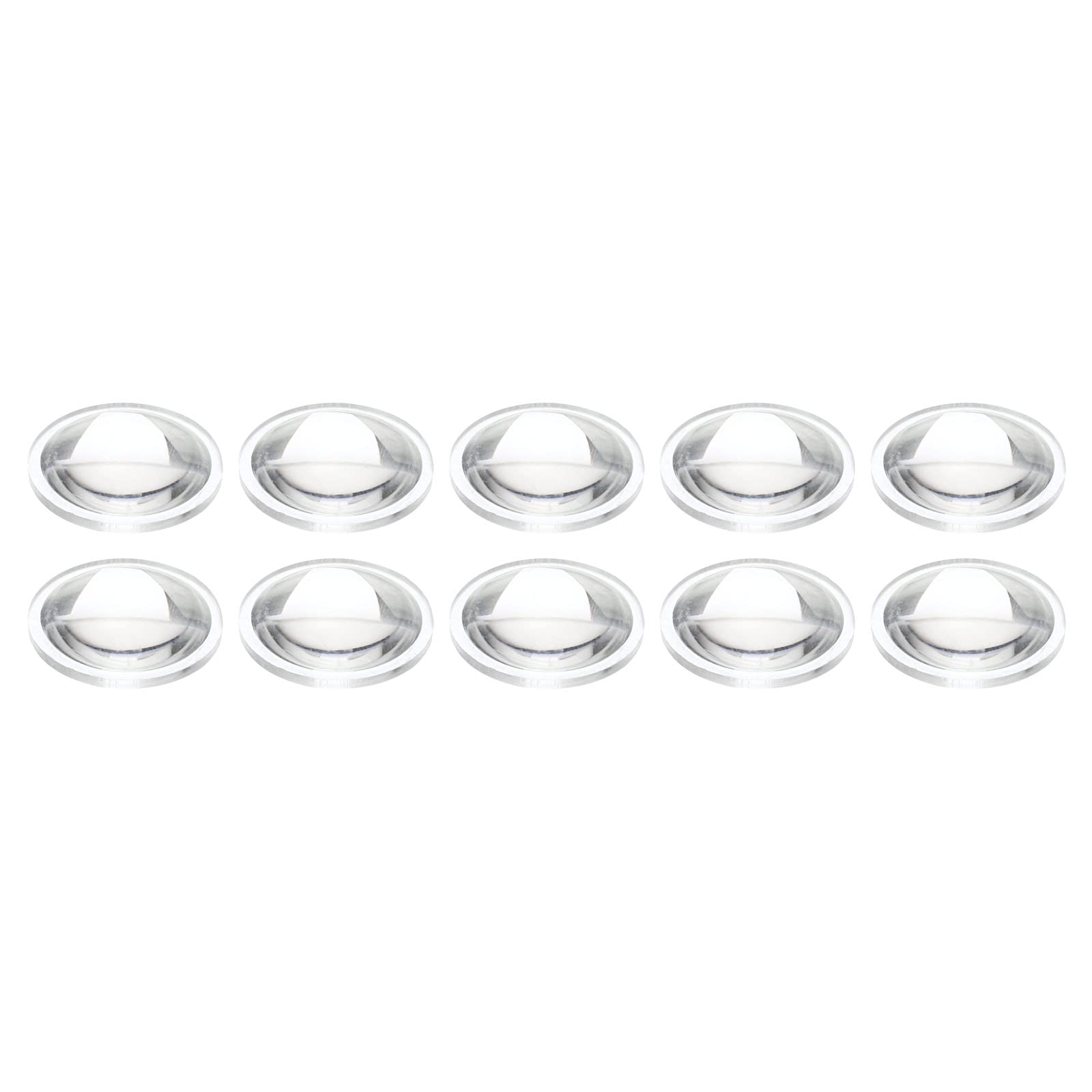 PATIKIL Diameter 14mm Height 4mm Flat Convex Lens, 10 Pcs Acrylic LED Optical Convex Condenser Lens for LED Flashlight Bike Head Lamp, Transparent โ image 1