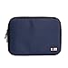 BUBM Travel Cable Organizer, Universal Electronics Accessories Storage Bag for Cord, Earphone, USB Flash Drive, Memory Card and More, Lightweight and Compact,Dark Blue