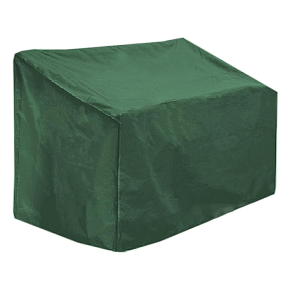 ZONADAH 2 Seater Garden Bench Cover 134x66x89cm Windproof Anti-UV Outdoor Patio Bench Seat Cover Waterproof Outside Park Furniture Sofa Cover Green 210D