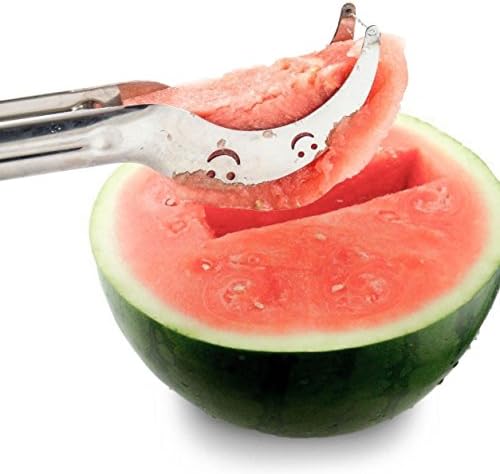 Watermelon Slicer, Hard Crafts Watermelon Slicer Corer Stainless Steel Quick Melon Cantaloupe Fruit Peeler, Smart Kitchen Gadget & Perfect Gift