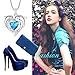 Sterling Silver Double Dolphin with Light Blue CZ Heart Pendant Necklace, Jewelry for Women, Girl, 18