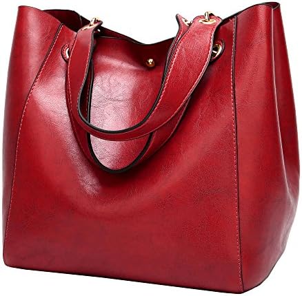 Womens Satchel Hobo Top Handle Tote Leather Handbag Designer Shoulder Purse Bucket Crossbody Bag