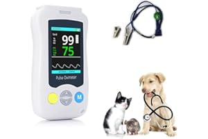 Anazoo Vet Handheld Pulse Oximeter, Cat Dog SPO2 Pulse Rate Monitor, Ear/Tongue SPO2 Sensor