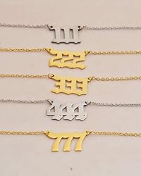 GR859C Lucky Number Necklace 888 Gold Pendant Angel