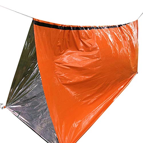 WoCoo 3PC Compact Ultra Lightweight Sleeping Bag Waterproof/windproof/warm first aid kit Emergency Blanket Liner Bags,Survival Gear Kit(Orange)